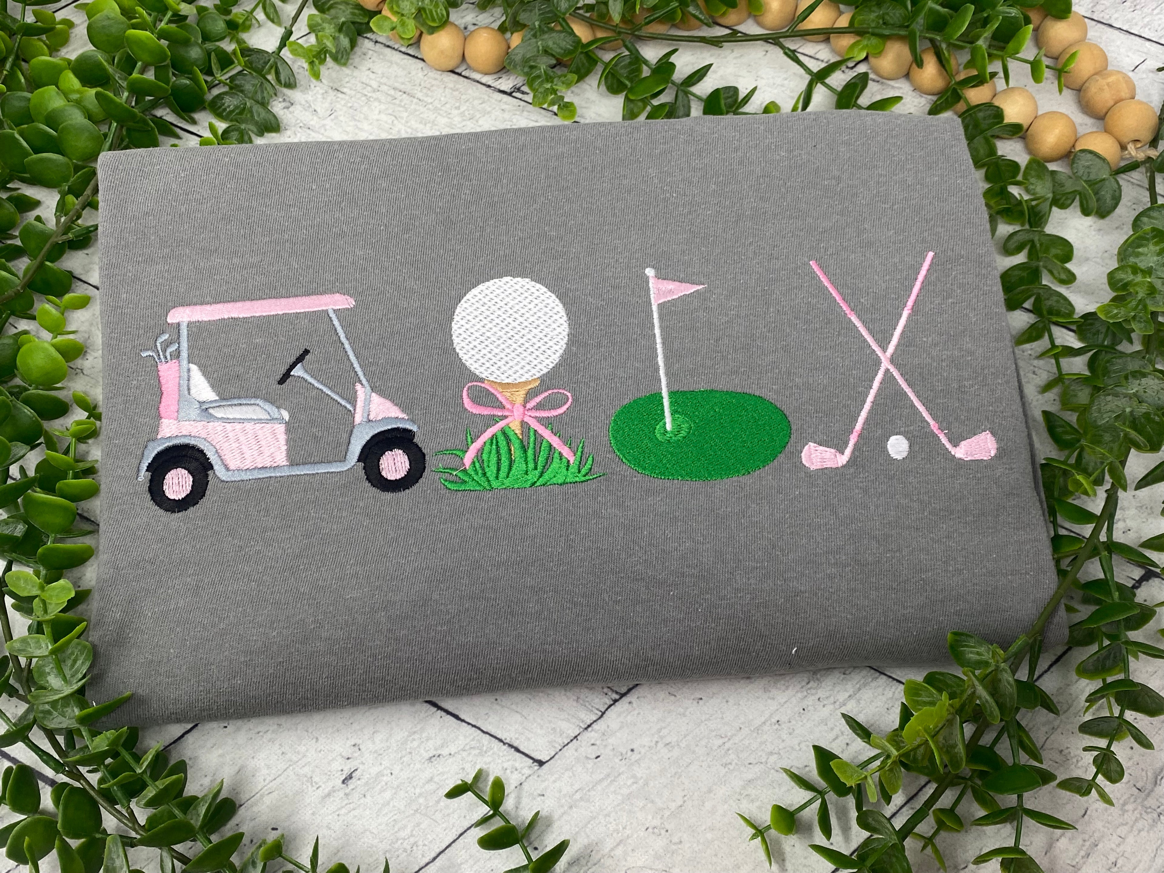 Personalized Golf Shirt Embroidered, Golf Mom Shirt, Golf Lover Gift, Women’s Golf Tee, Cute Golf Outfit, Country Club Shirt, Golf Cart Shirt