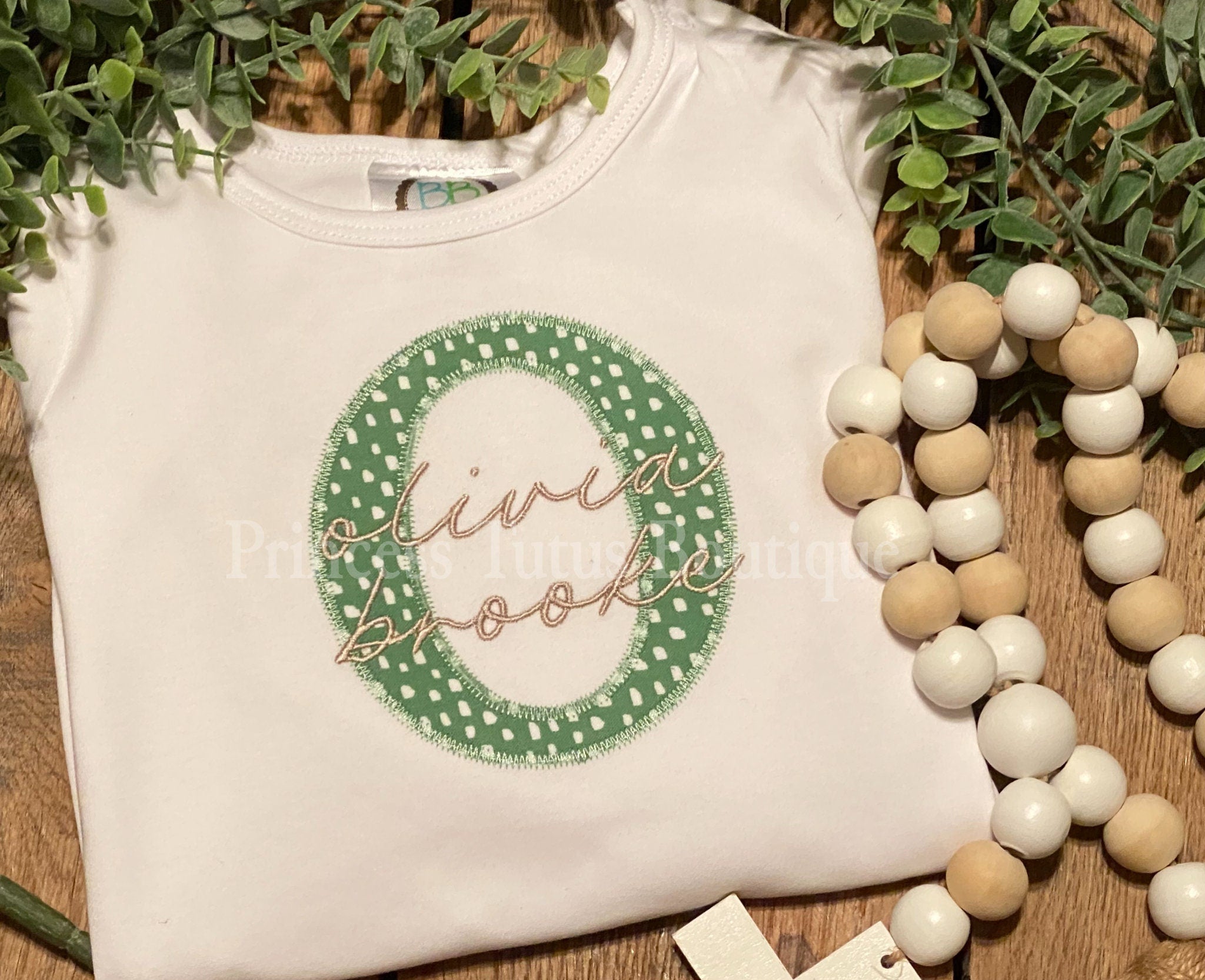 Personalized Baby Girl Romper with Name | Appliqué Initial Ruffle Outfit | Custom Long Sleeve Baby Gift