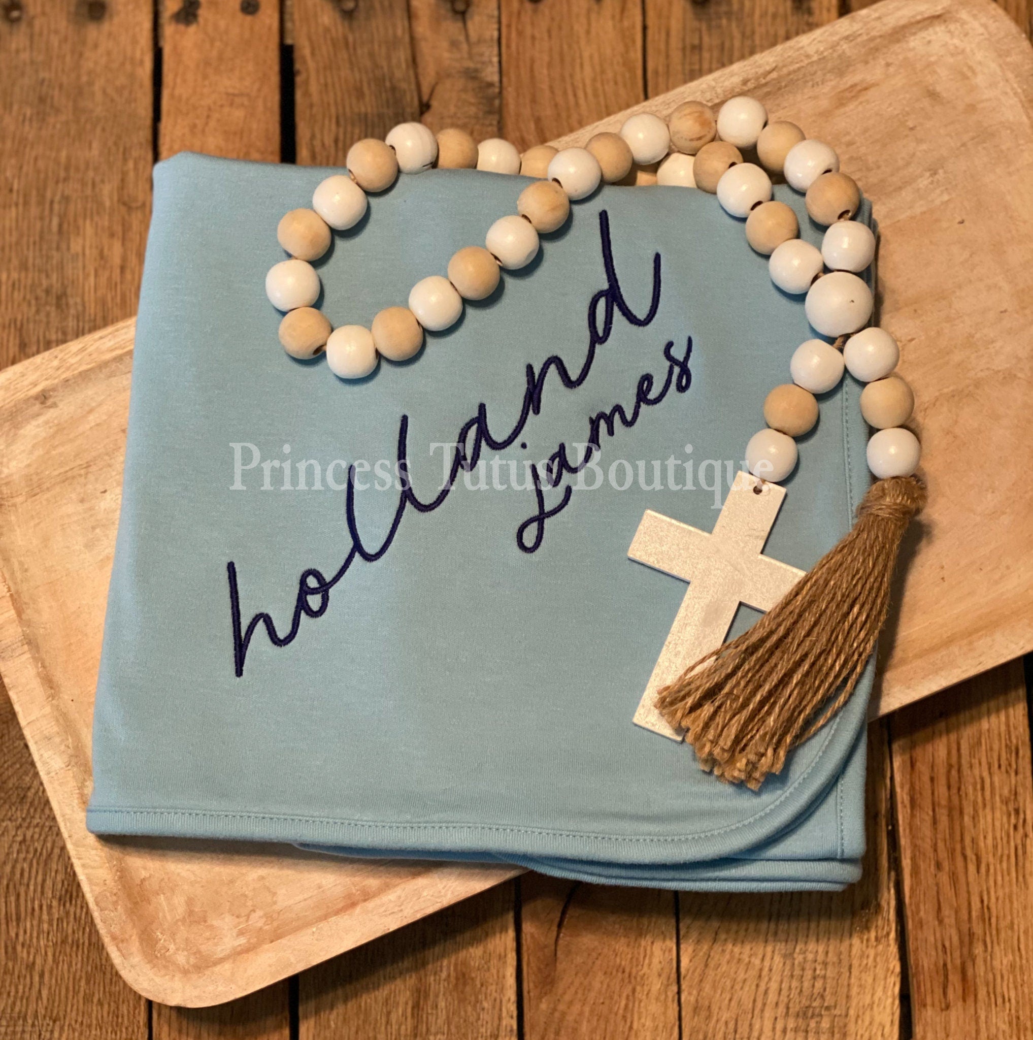 Personalized Baby Blanket with Name | Custom Embroidered Newborn Keepsake Gift | Baby Shower Gift