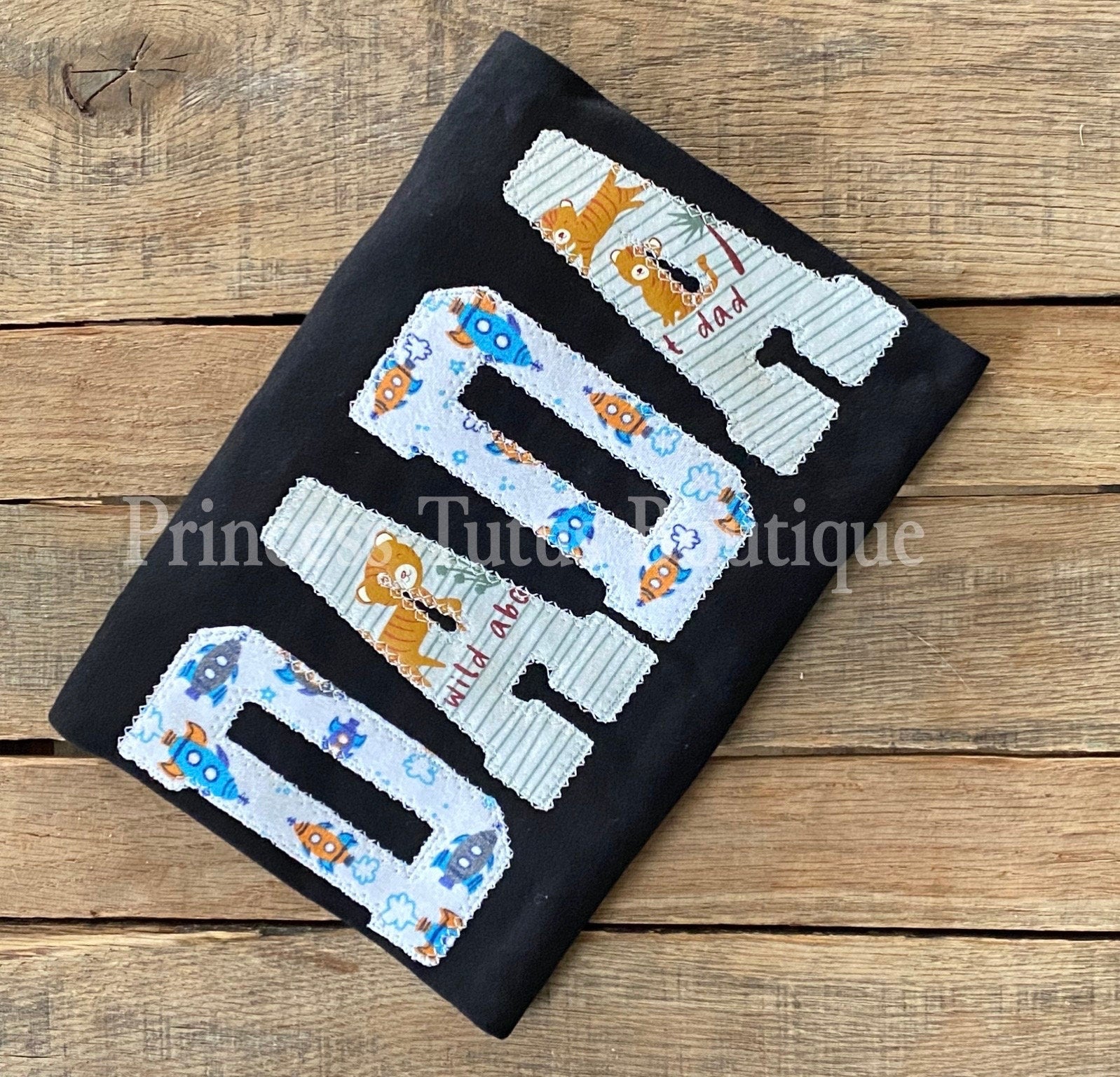 Custom DADA Keepsake T-Shirt – Baby Clothes Appliqué, Personalized Dad Gift