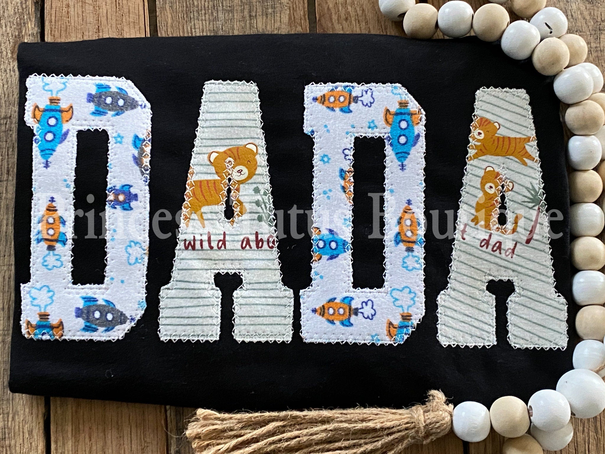Custom DADA Keepsake T-Shirt – Baby Clothes Appliqué, Personalized Dad Gift