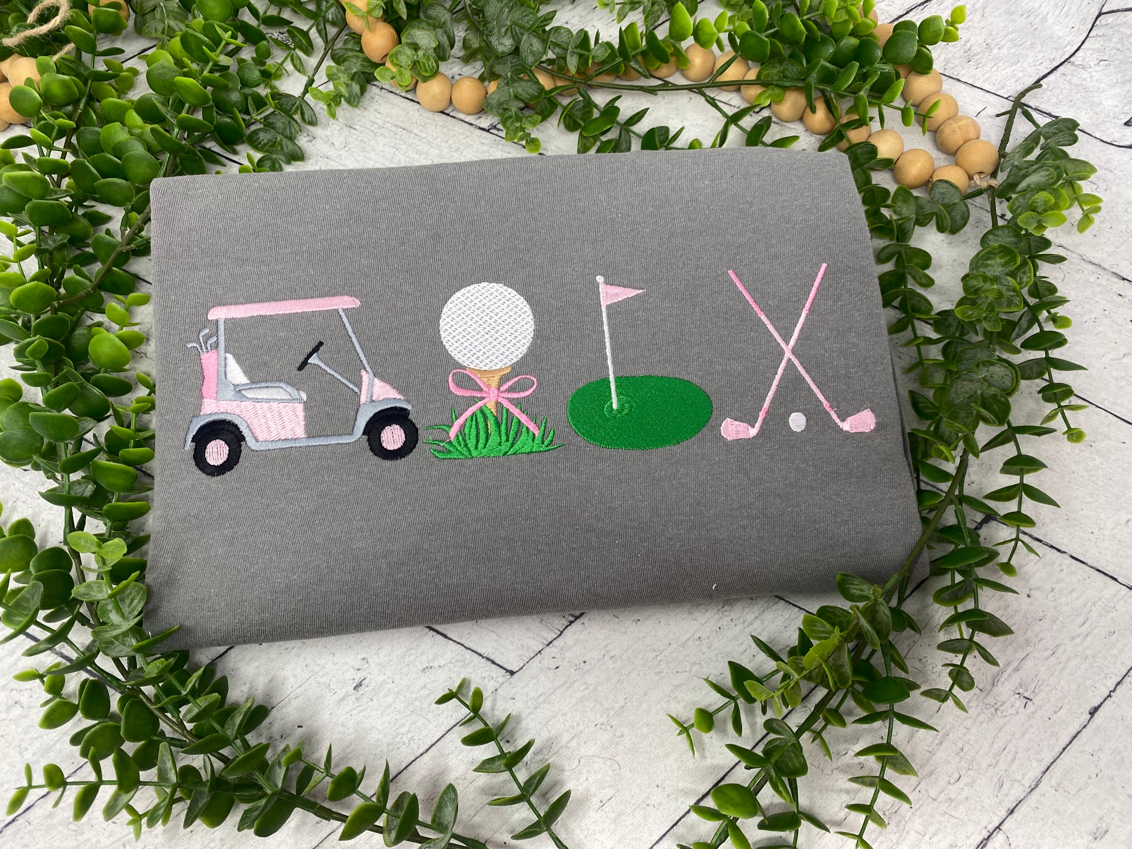 Personalized Golf Shirt Embroidered, Golf Mom Shirt, Golf Lover Gift, Women’s Golf Tee, Cute Golf Outfit, Country Club Shirt, Golf Cart Shirt