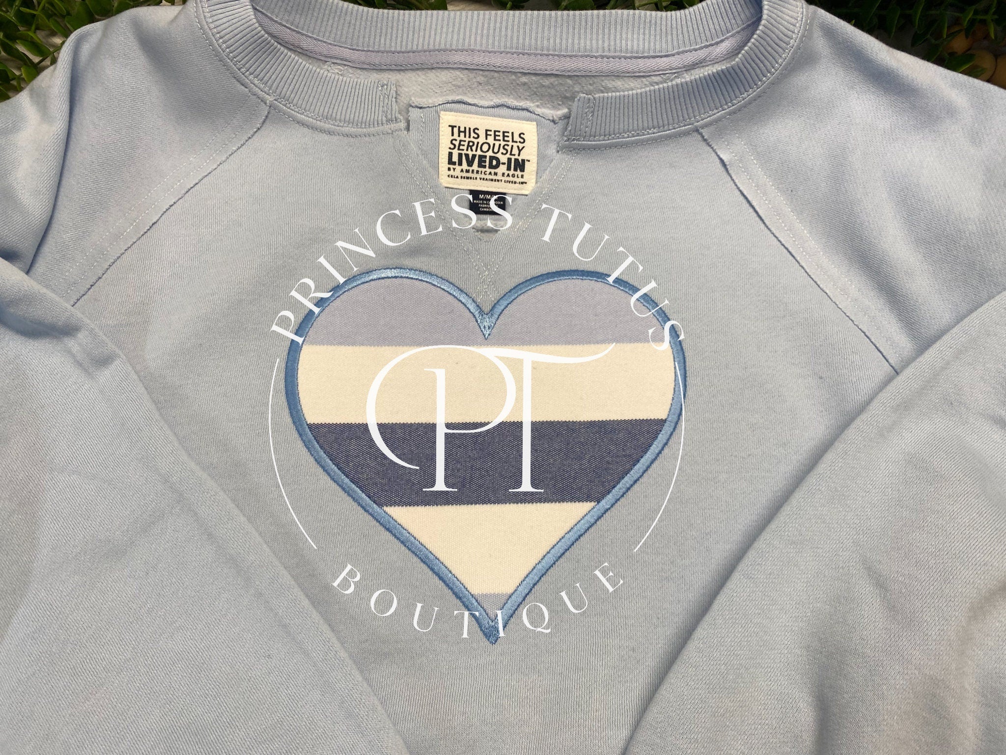Custom Keepsake Sweatshirt from Baby Clothes | Memorial Heart Appliqué Crewneck