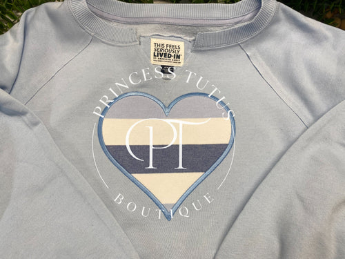 Custom Keepsake Sweatshirt from Baby Clothes | Memorial Heart Appliqué Crewneck