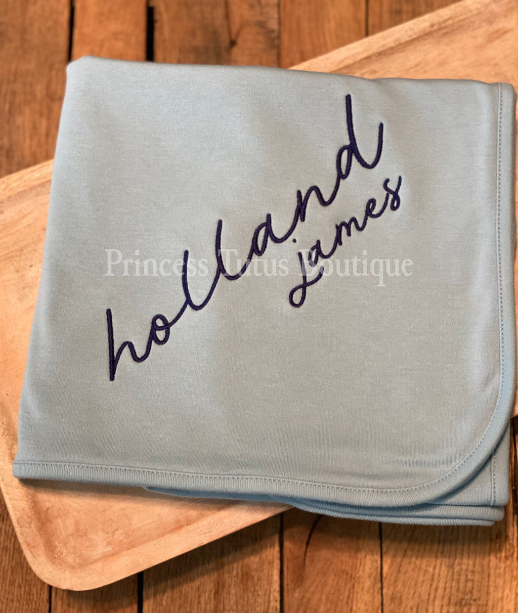 Personalized Baby Blanket with Name | Custom Embroidered Newborn Keepsake Gift | Baby Shower Gift