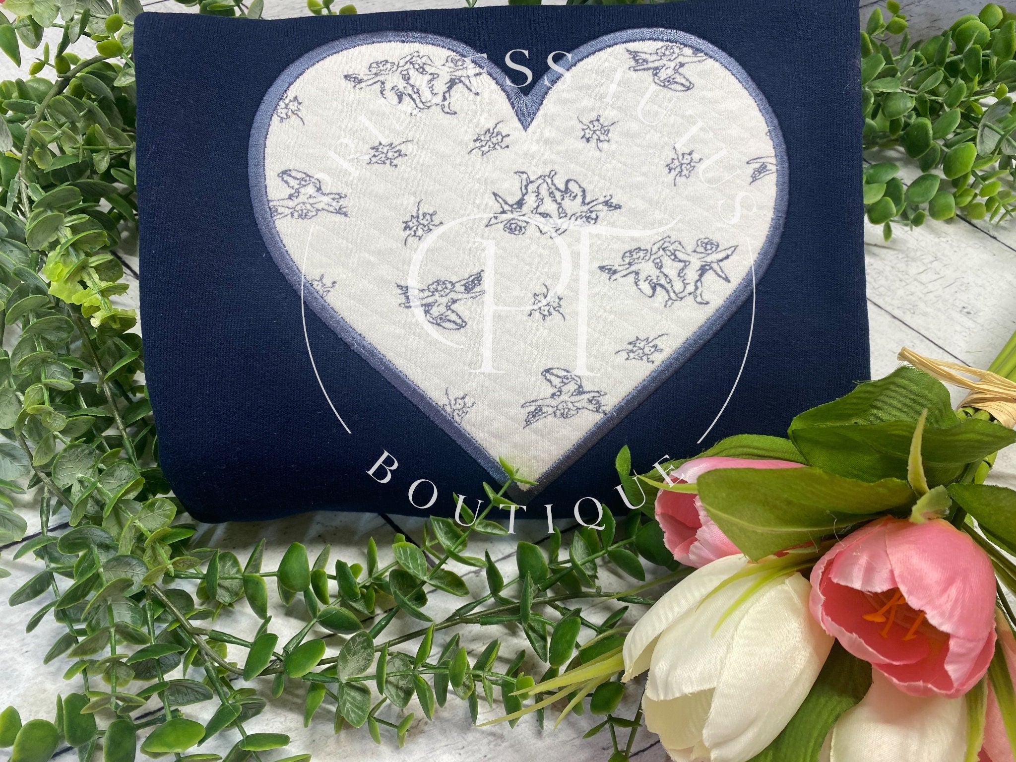 Custom Keepsake Sweatshirt from Baby Clothes | Memorial Heart Appliqué Crewneck