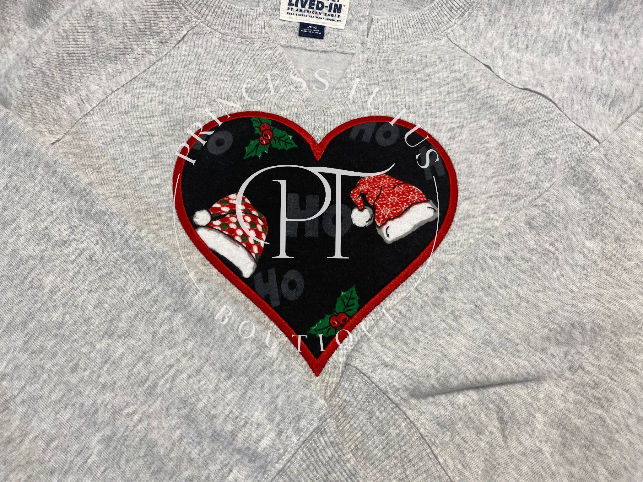 Custom Keepsake Sweatshirt from Baby Clothes | Memorial Heart Appliqué Crewneck