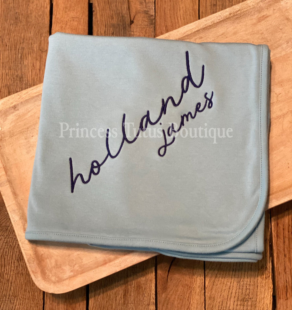 Personalized Baby Blanket with Name | Custom Embroidered Newborn Keepsake Gift | Baby Shower Gift
