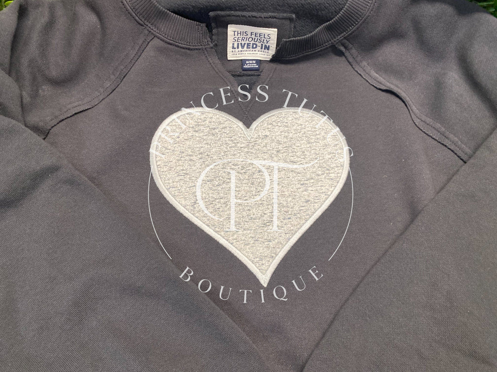 Custom Keepsake Sweatshirt from Baby Clothes | Memorial Heart Appliqué Crewneck