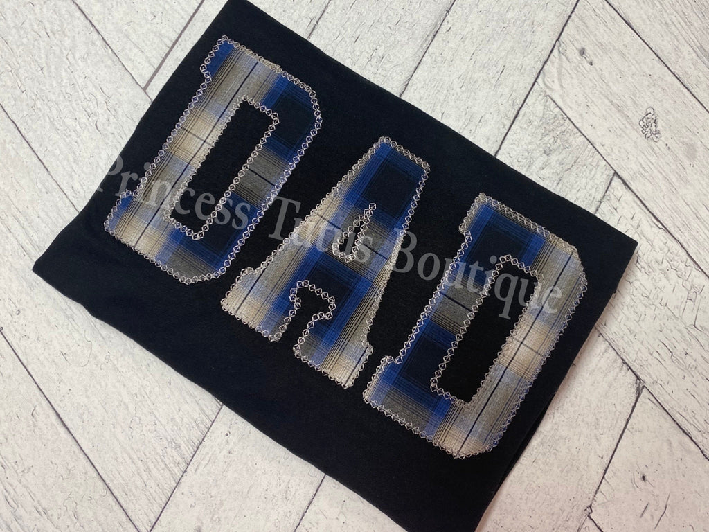 Custom DADA Keepsake T-Shirt – Baby Clothes Appliqué, Personalized Dad Gift