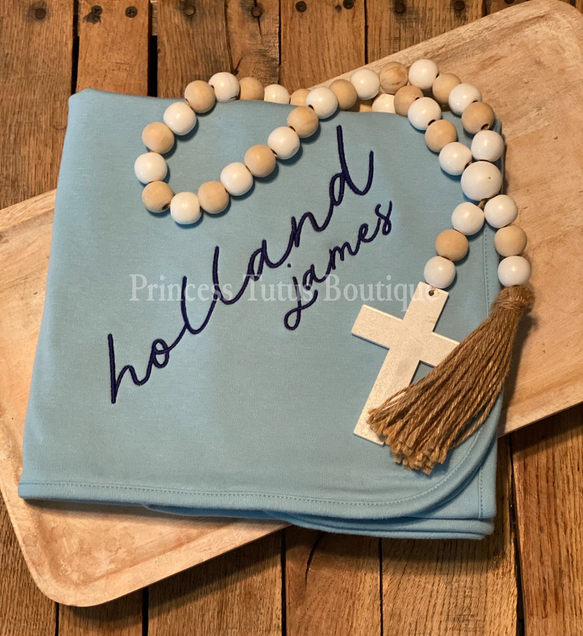 Personalized Baby Blanket with Name | Custom Embroidered Newborn Keepsake Gift | Baby Shower Gift