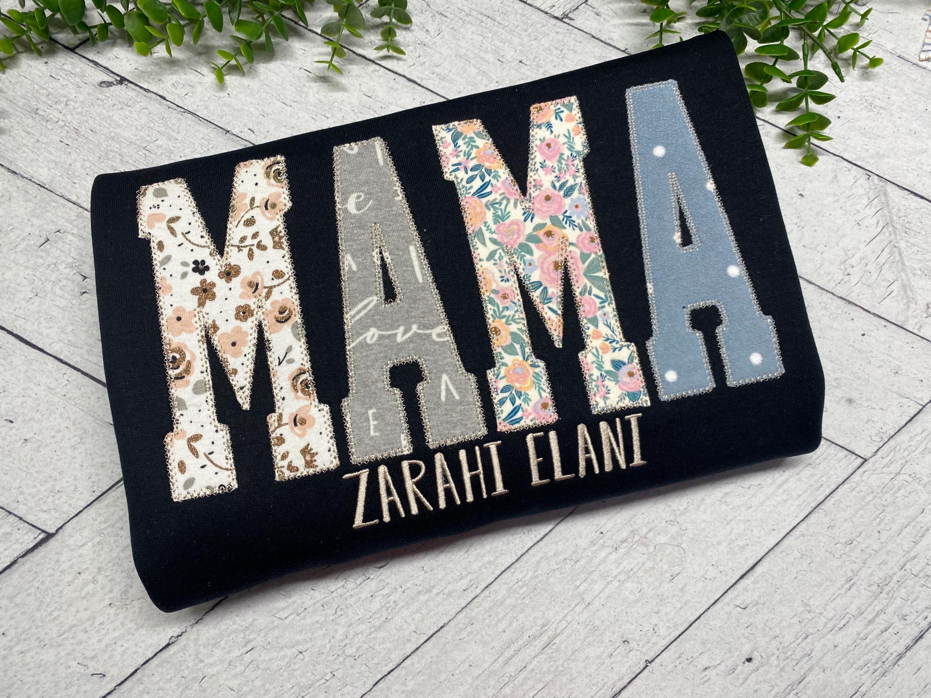 Personalized MAMA Keepsake Sweatshirt with Names | Custom Appliqué Crewneck from Loved One’s Clothing