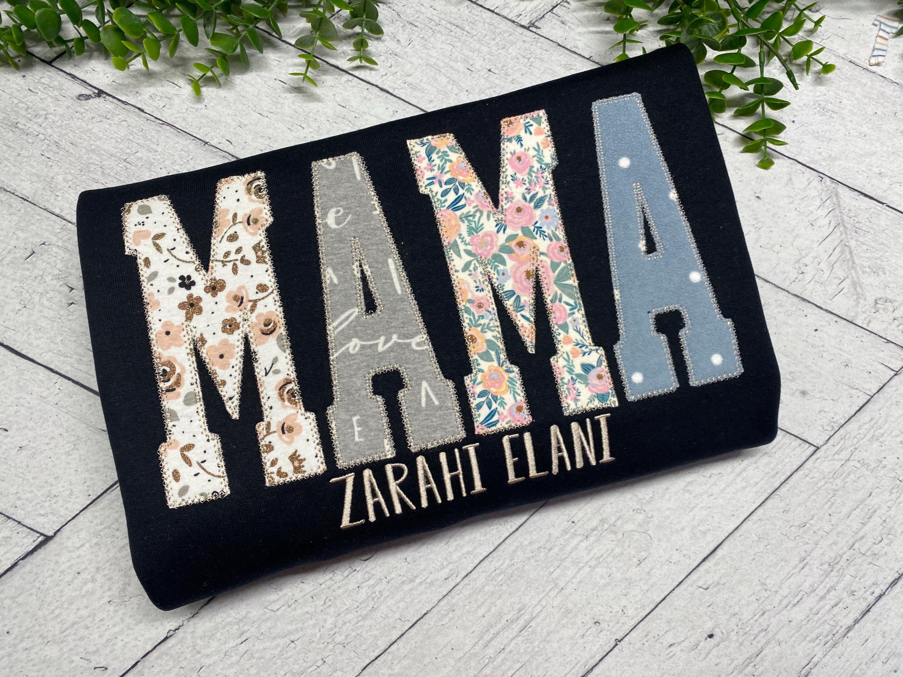 Personalized MAMA Keepsake Sweatshirt with Names | Custom Appliqué Crewneck from Loved One’s Clothing
