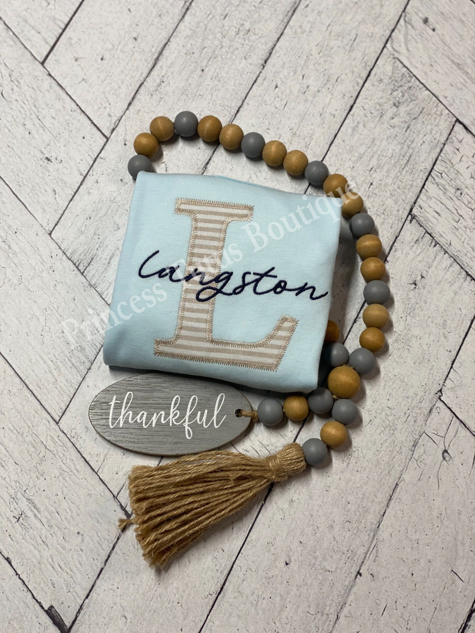 Personalized Baby Romper with Hat | Custom Name Appliqué Initial Outfit | Newborn Gift