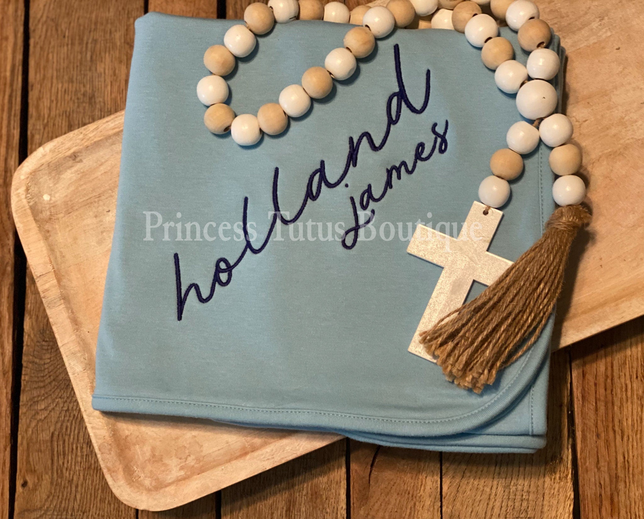 Personalized Baby Blanket with Name | Custom Embroidered Newborn Keepsake Gift | Baby Shower Gift