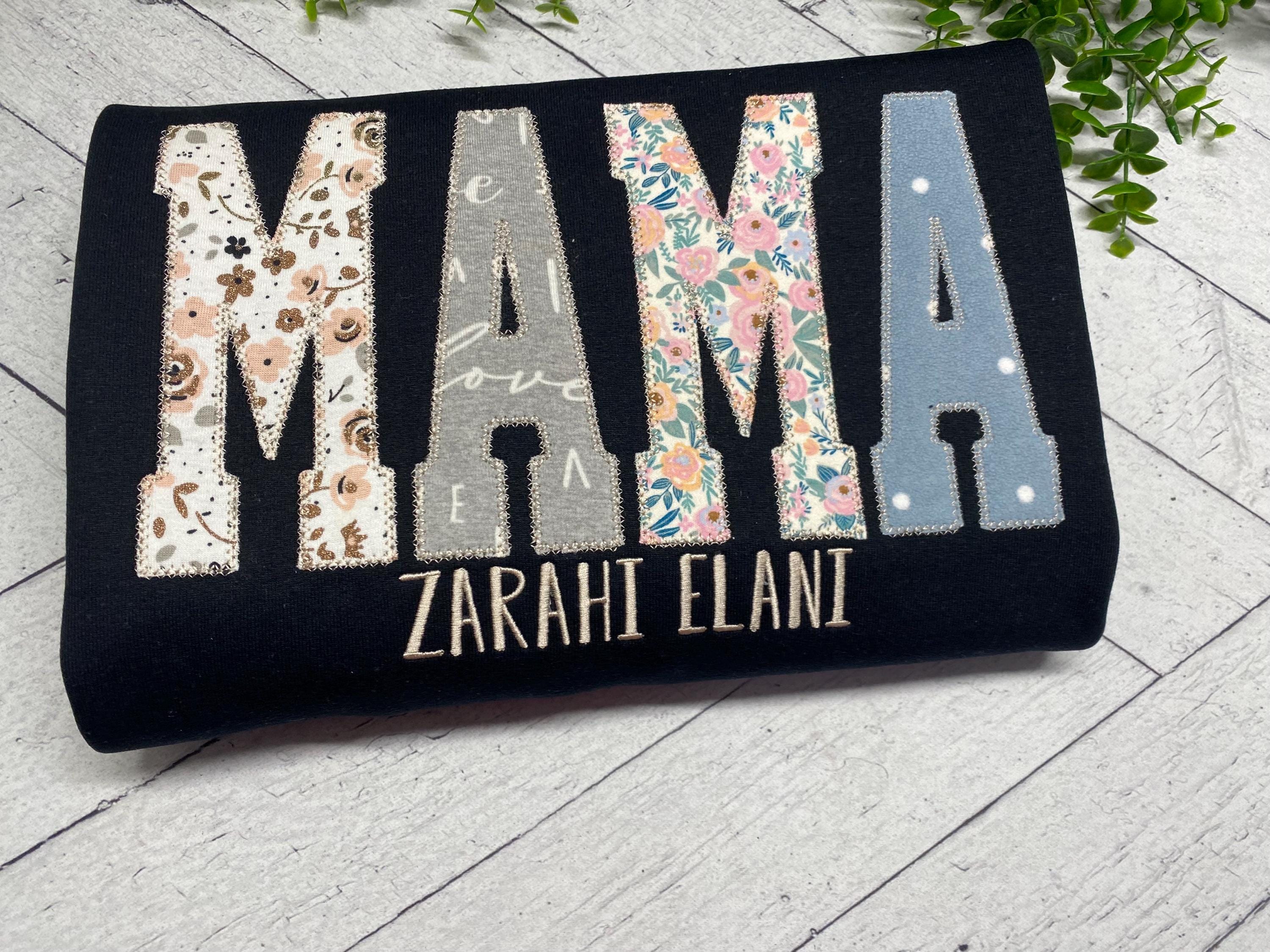 Personalized MAMA Keepsake Sweatshirt with Names | Custom Appliqué Crewneck from Loved One’s Clothing